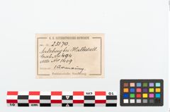 Etikett zu Bronzearmreif (NHMW-PRAE-025170)